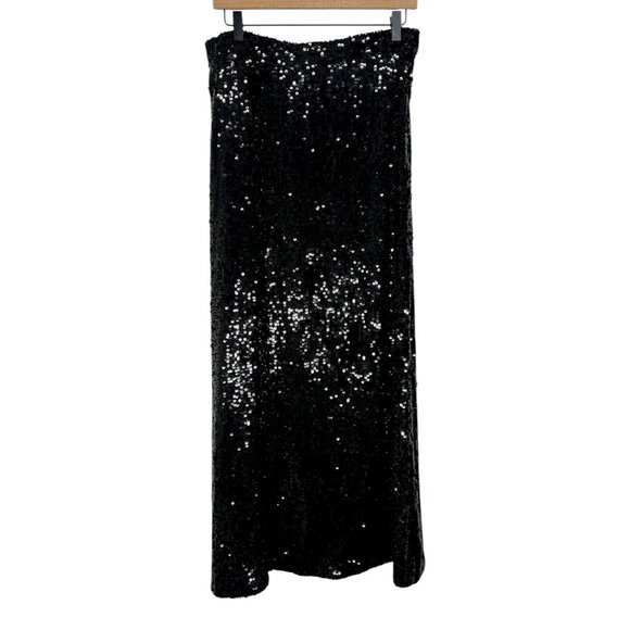 Calypso St Barth Sequin Maxi Skirt Silk Long Party Special Occasion Black XS - Picture 5 of 13